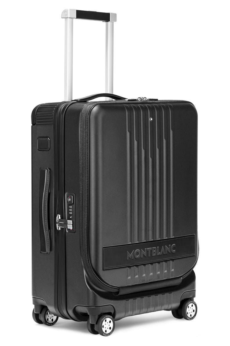 #MY4810 Cabin Trolley Carry-On Spinner Luggage, Alternate, color, BLACK