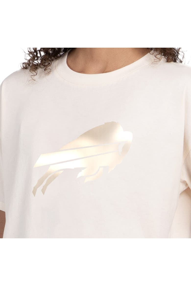 Women's Starter Cream Buffalo Bills Pastel Travel Boxy Cropped T-Shirt, Alternate, color, Cream