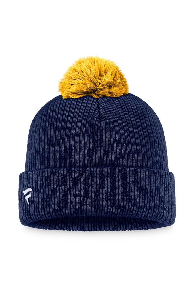 Men's Fanatics Branded Navy St. Louis Blues Team Cuffed Knit Hat with Pom, Alternate, color, Navy