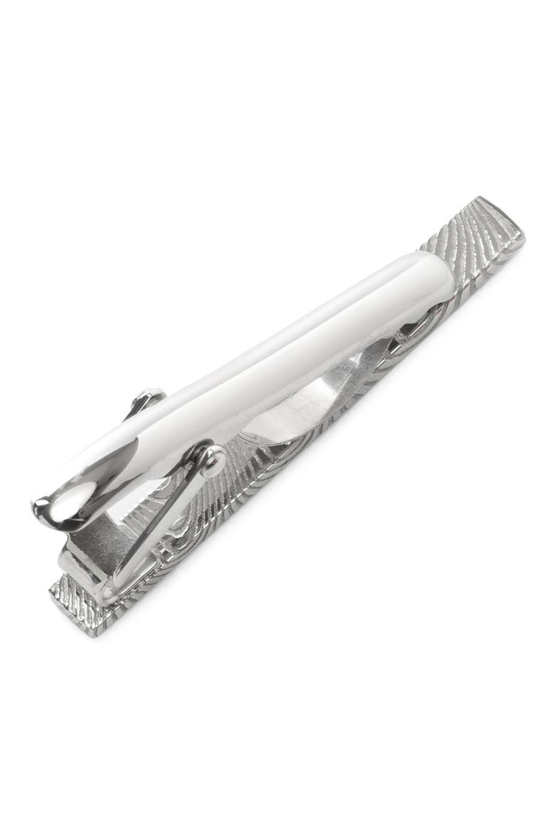 Damascus Stainless Steel Tie Clip, Alternate, color, SILVER
