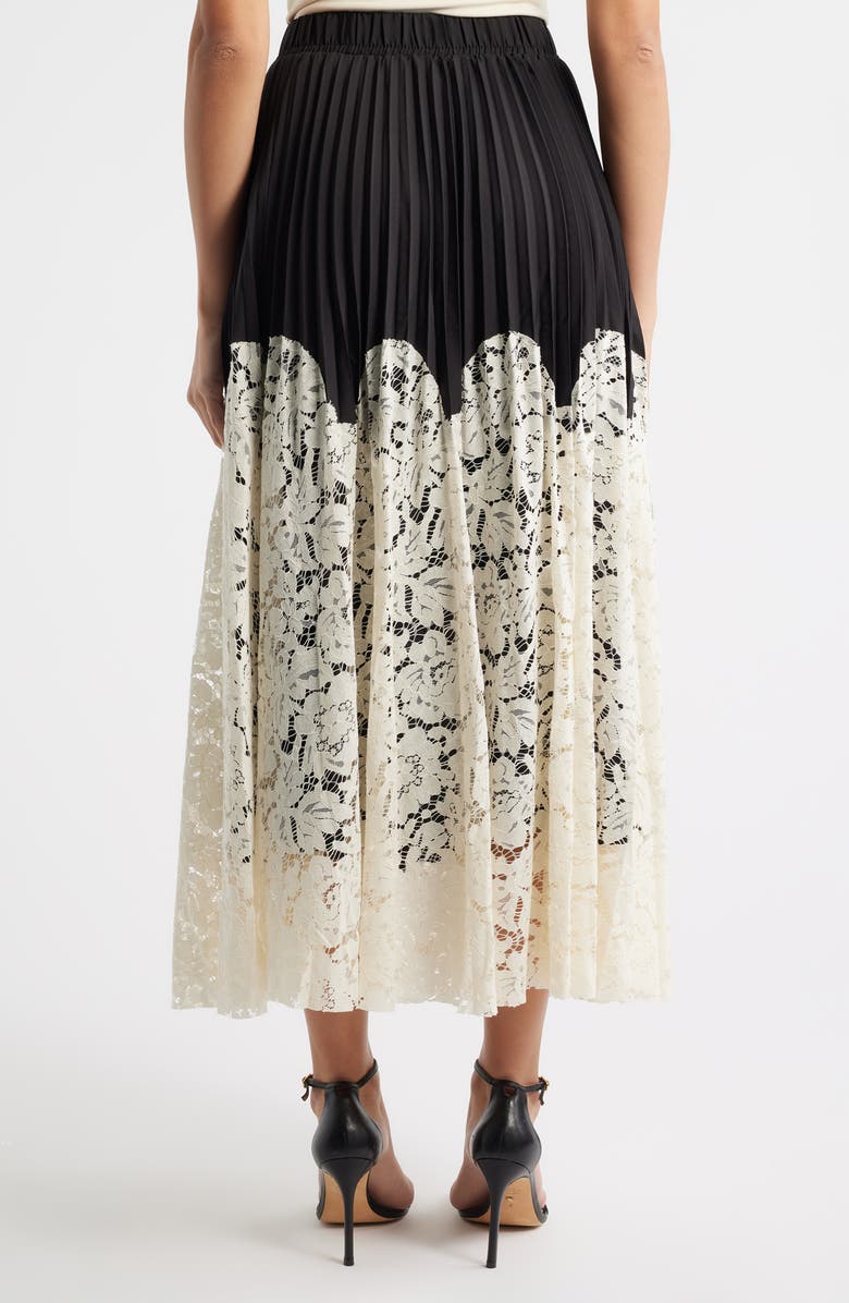 NIKKI LUND Renly Pleated Lace Skirt, Alternate, color, Ivory