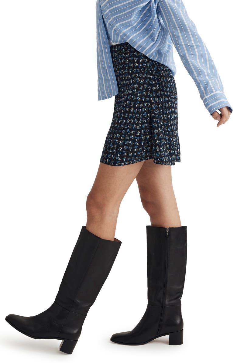 Madewell The Layton Floral Miniskirt, Alternate, color, Deep Indigo