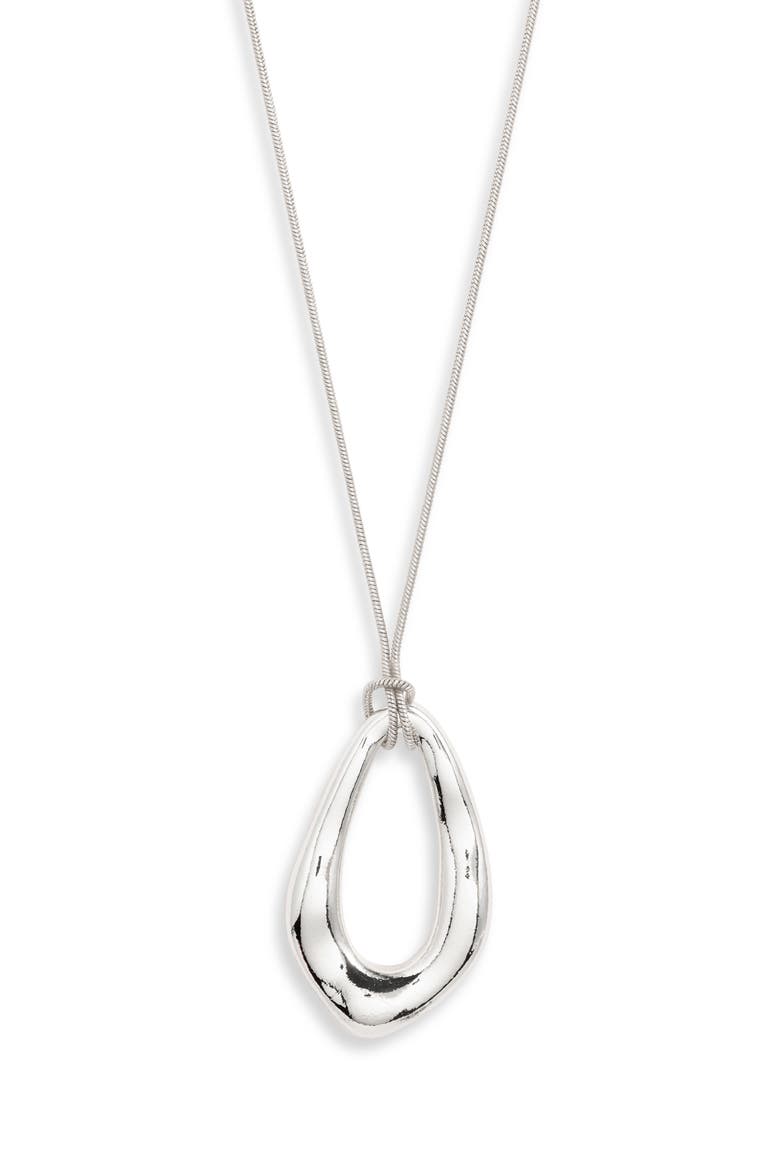 Free Form Pendant Necklace, Main, color, SILVER