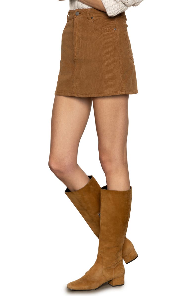 Sanctuary Briar Stretch Cotton Corduroy Miniskirt, Alternate, color, 