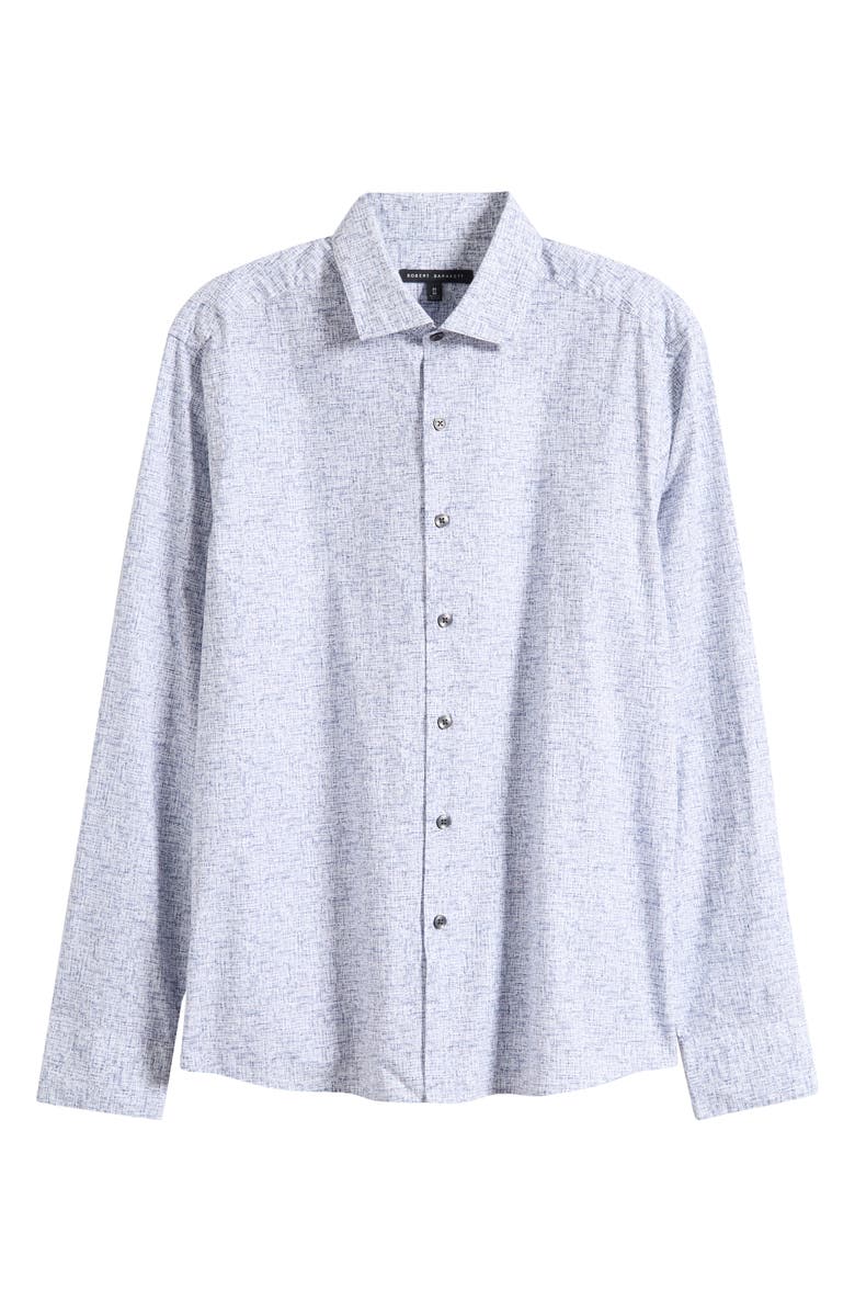 Robert Barakett Cornelius Geo Print Cotton Button-Up Shirt, Alternate, color, Grey