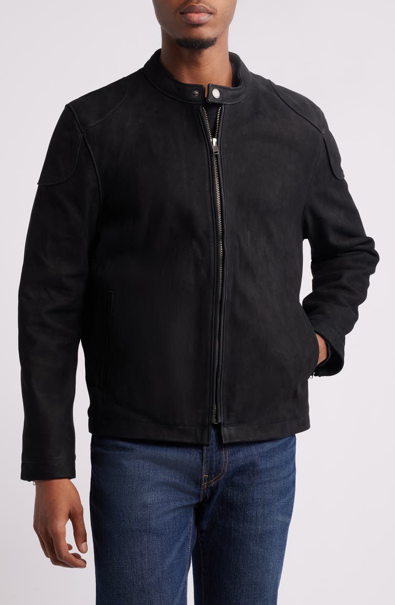 Frye Modern Racer Leather Jacket, Main, color, 