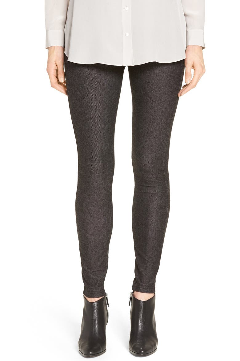 Denim Leggings, Main, color, BLACK