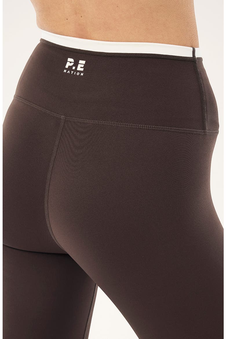 Vita High Waist Leggings, Alternate, color, COFFEE/ WHISPER WHITE
