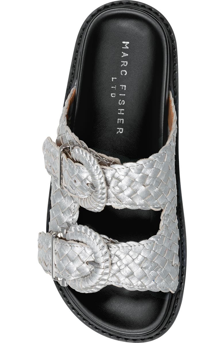 Marc Fisher LTD Auggie Two Strap Sandal, Alternate, color, Silver