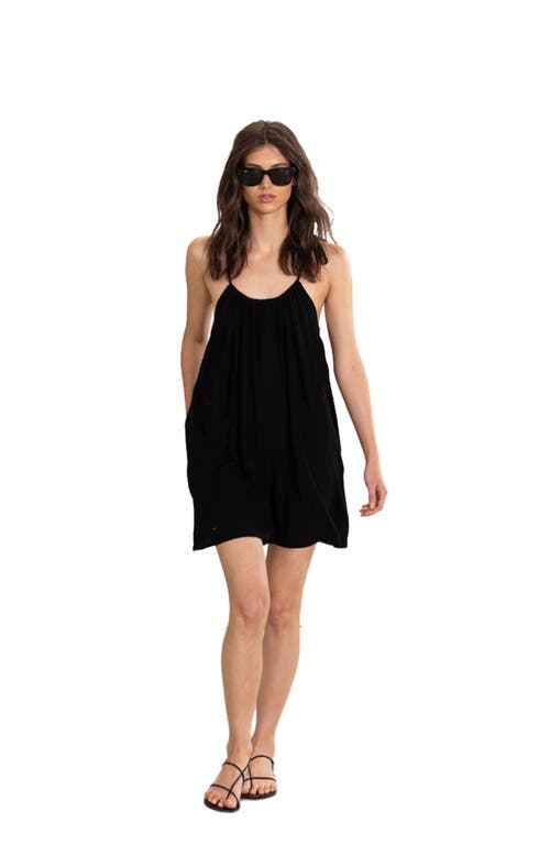 Gottex Beach Life Resort Swim Cover Up Short Jumpsuit In Black