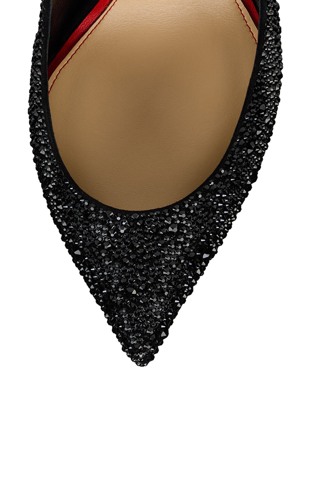 La Pigalle Strass Pointed Toe Pump, Alternate, color, B439 BLACK/ BLACK