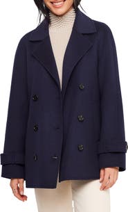 Karen Kane Brushed Wool Blend Peacoat