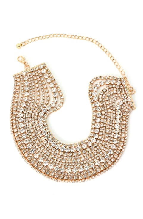 Crystal Layered Choker Necklace