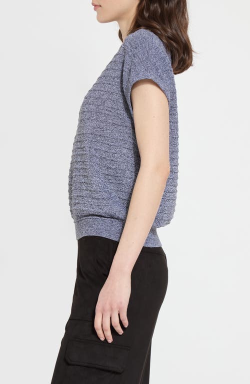 Lyssé Edena Smocked Sweater In Salt Pepper In Gray