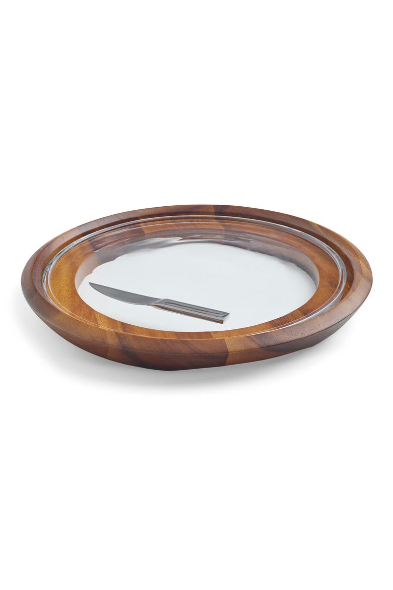 Cooper Cheese Tray & Knife Set, Main, color, BROWN