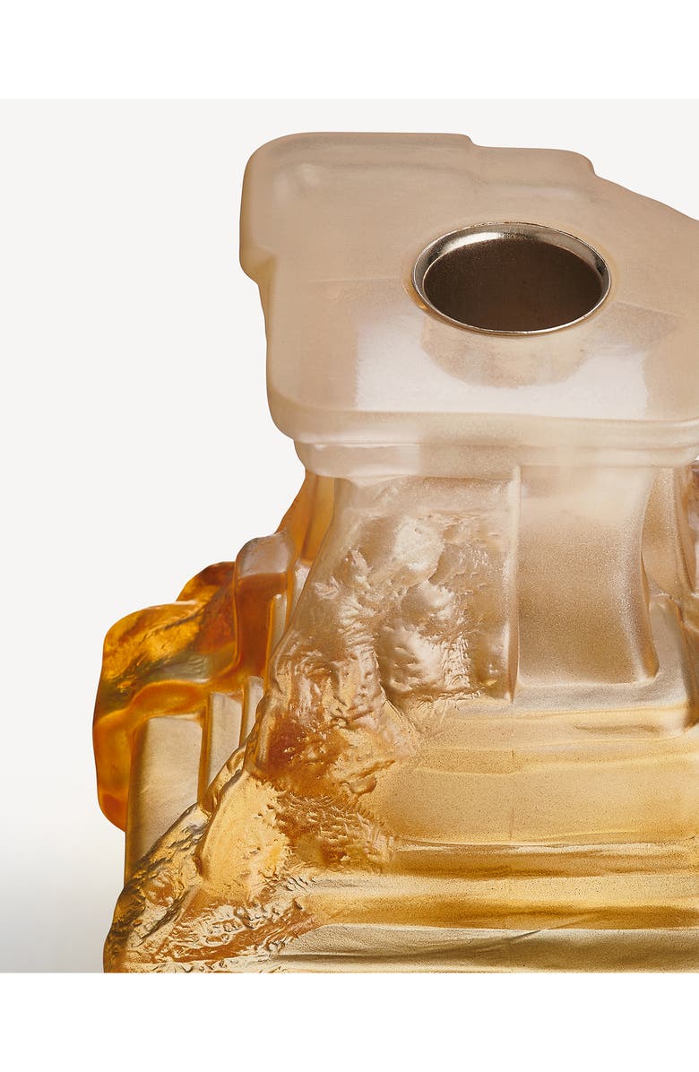 Kosta Boda Rocky Baroque Small Crystal Candlestick, Alternate, color, Orange