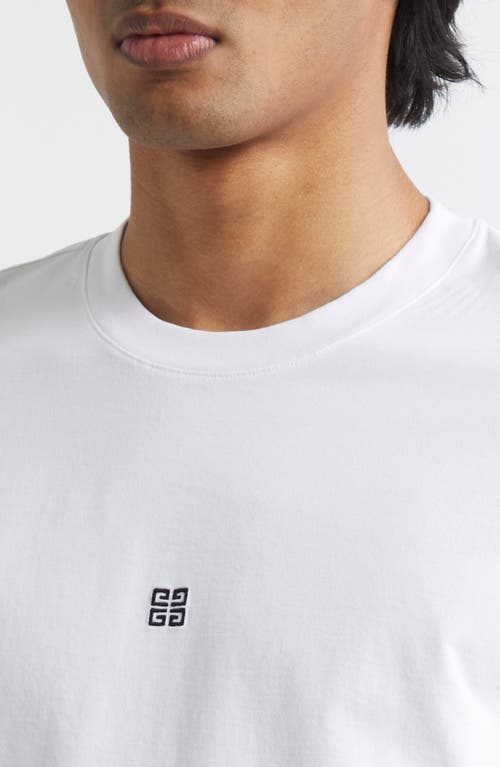 Givenchy Slim Fit 4g Embroidered Cotton T-shirt In White