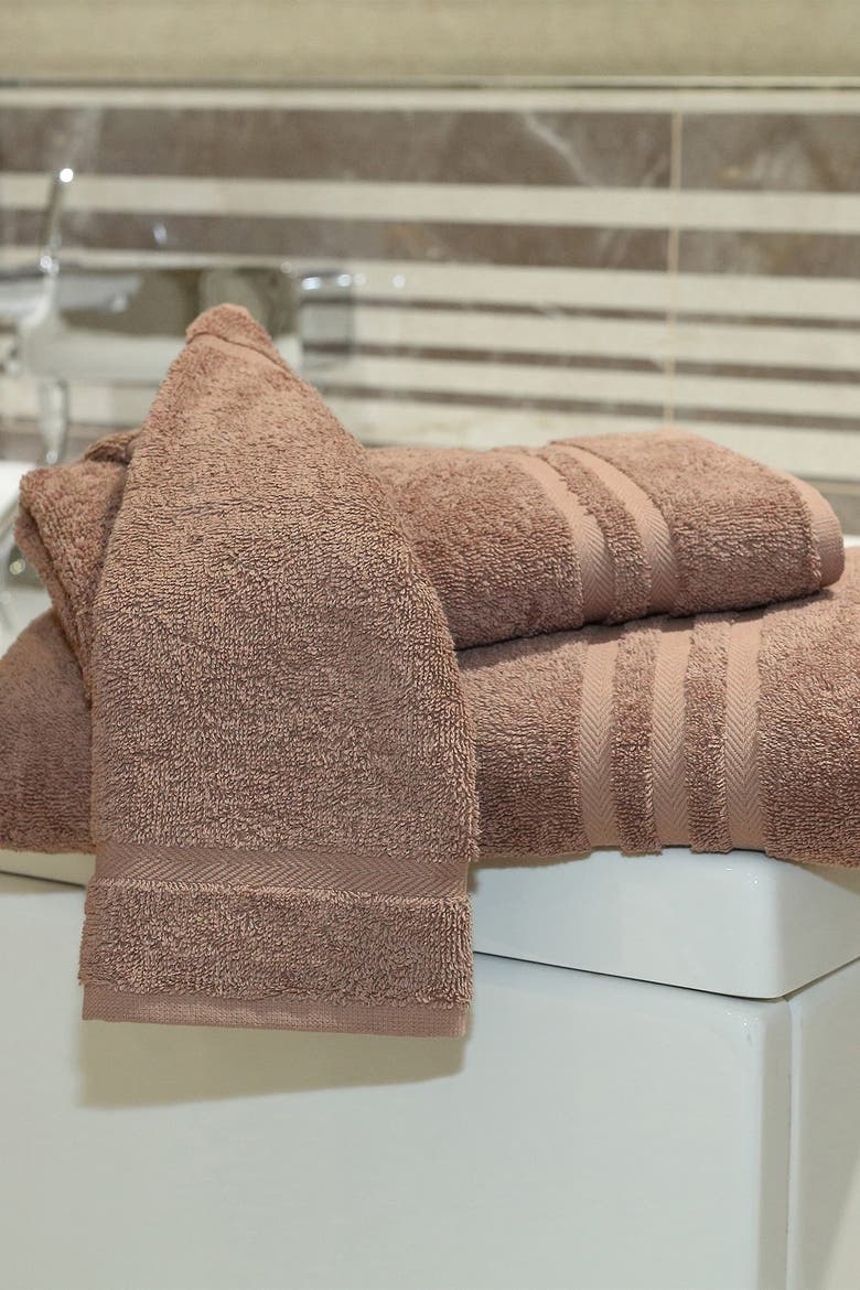 Denzi 3-Piece Towel Set - Latte, Alternate, color, LATTE