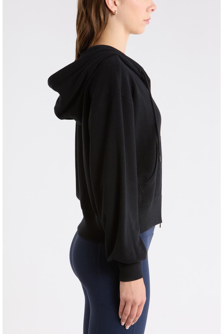 Go Easy Terry Zip Hoodie, Alternate, color, BLACK