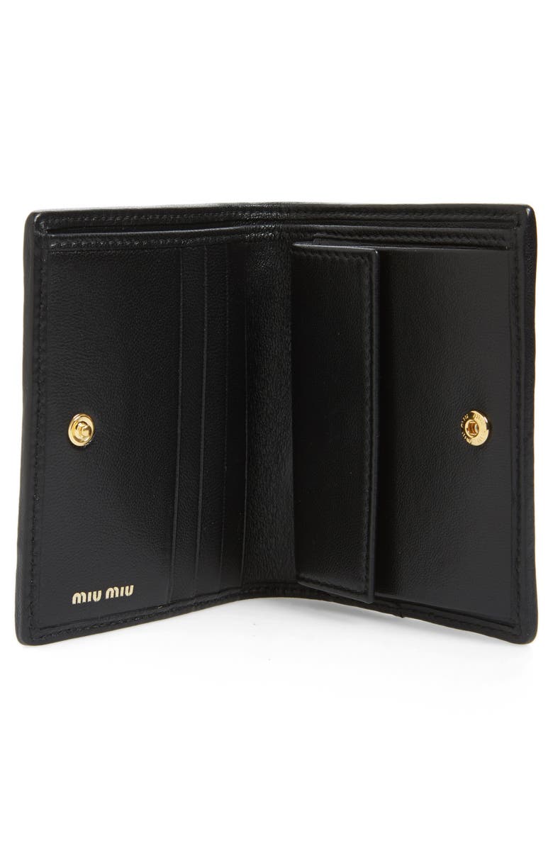 Miu Miu Matelassé Leather Wallet, Alternate, color,