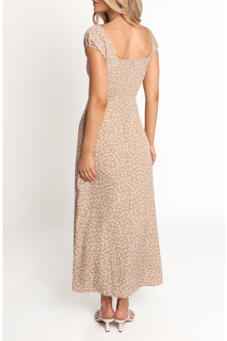 Leire Floral Maxi Dress, Alternate, color, BEIGE