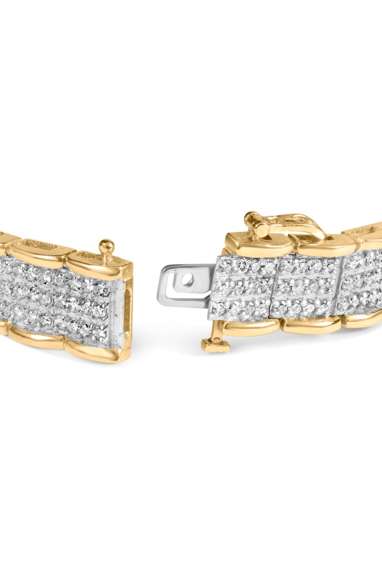 Haus of Brilliance 10K Yellow Gold 5.00 Cttw Round-Cut Diamond Link 7" Bracelet, Alternate, color, Yellow