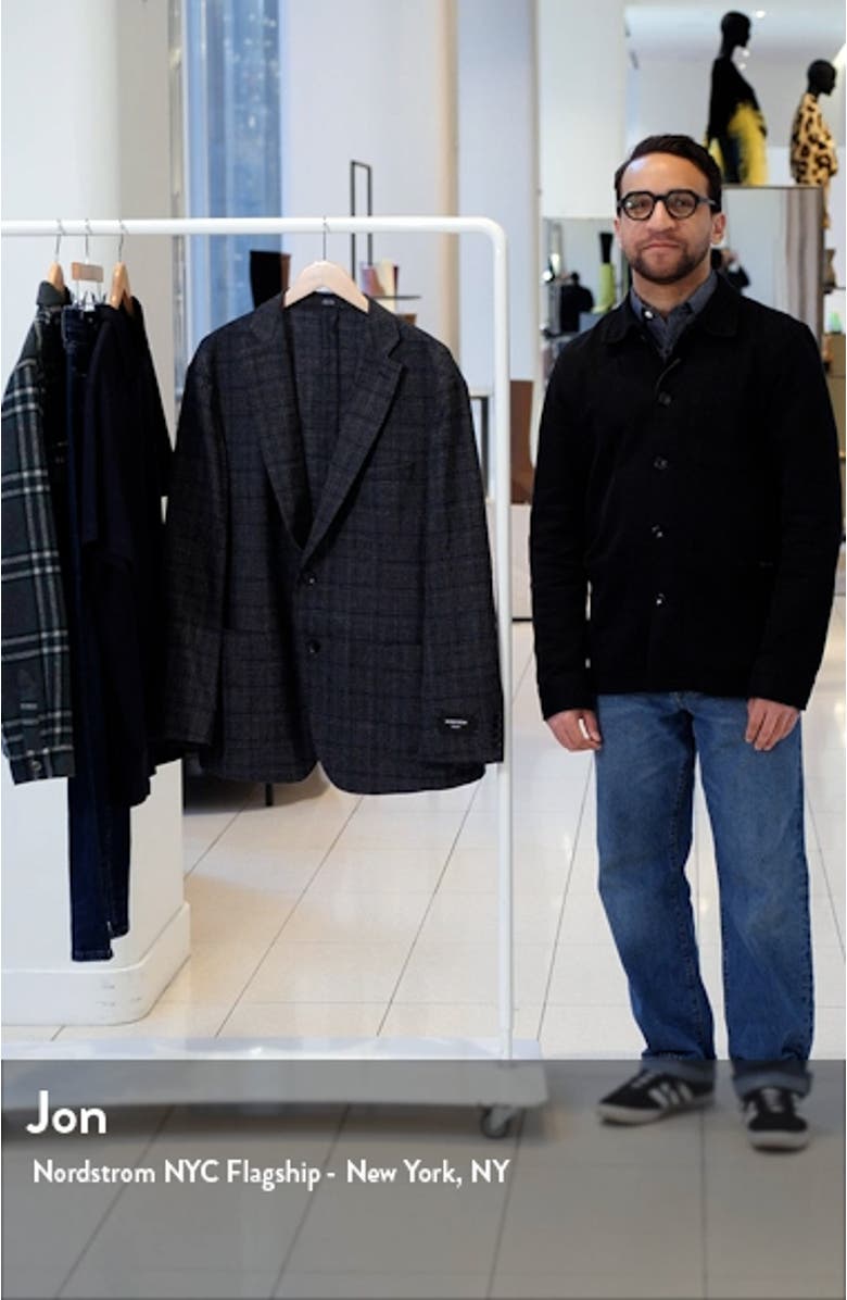 Plaid Wool Blend Sport Coat, sales video thumbnail