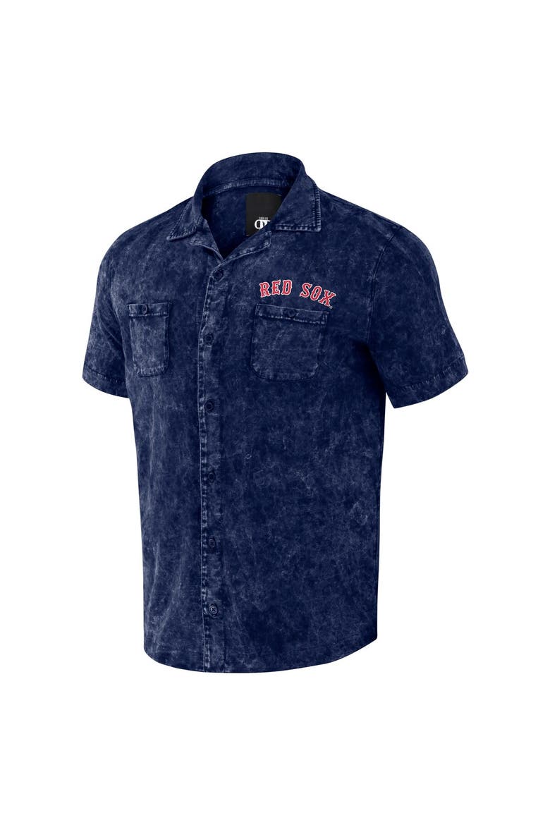 Men's Darius Rucker Collection by Fanatics  Navy Boston Red Sox Denim Team Color Button-Up Shirt, Alternate, color, Navy