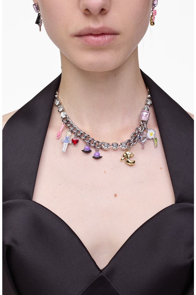 Dollhouse Charm Necklace, Alternate, color, SILVER MULTI