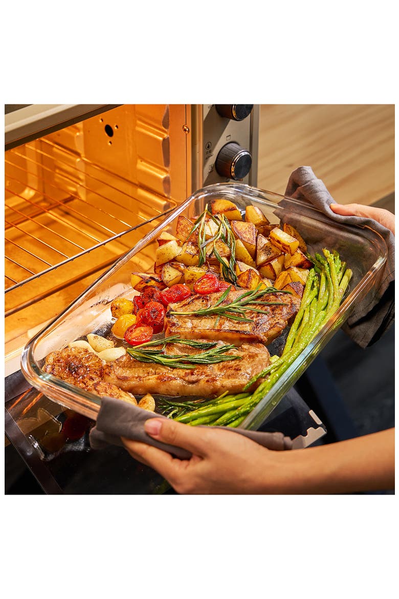 4-Piece Deep Dish Baking Dish Set, Alternate, color, CLEAR