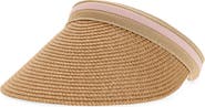 Capelli New York KIds' Stripe Band Straw Visor