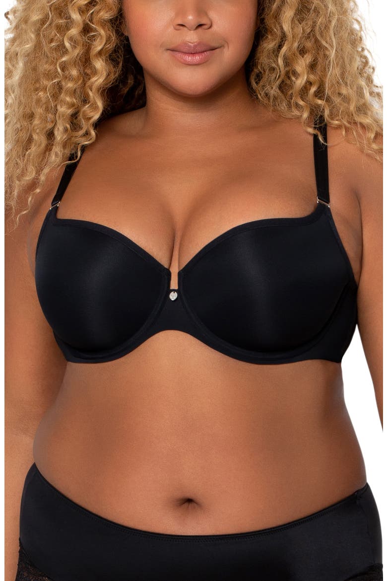 Tulip Smooth Convertible Underwire Push-Up Bra, Main, color, BLACK