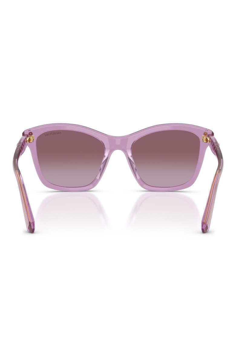 54mm Gradient Square Sunglasses, Alternate, color, TRANSPARENT AMETHYST / VIOLET