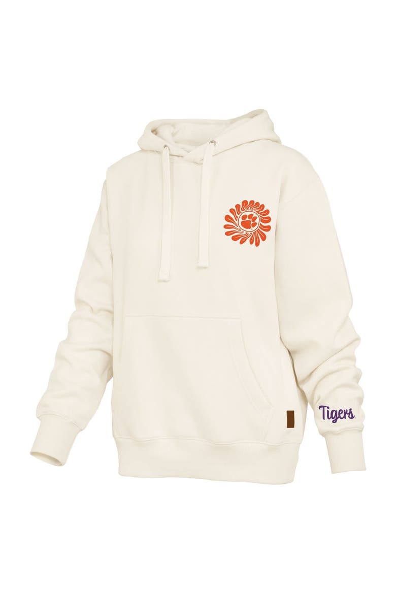 Women's Pressbox  Cream Clemson Tigers Elena Janise Hoodie, Alternate, color, Cream
