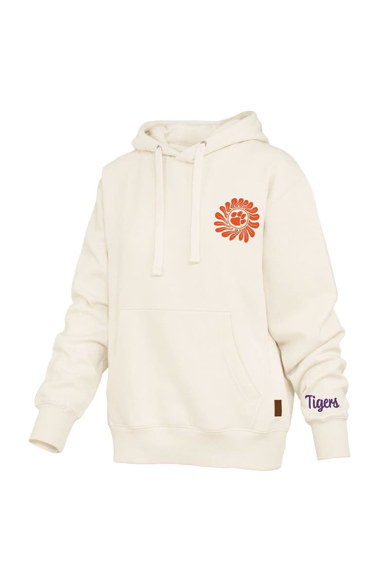 PRESSBOX Women's Pressbox Cream Clemson Tigers Elena Janise Hoodie, Alternate, color, Cream