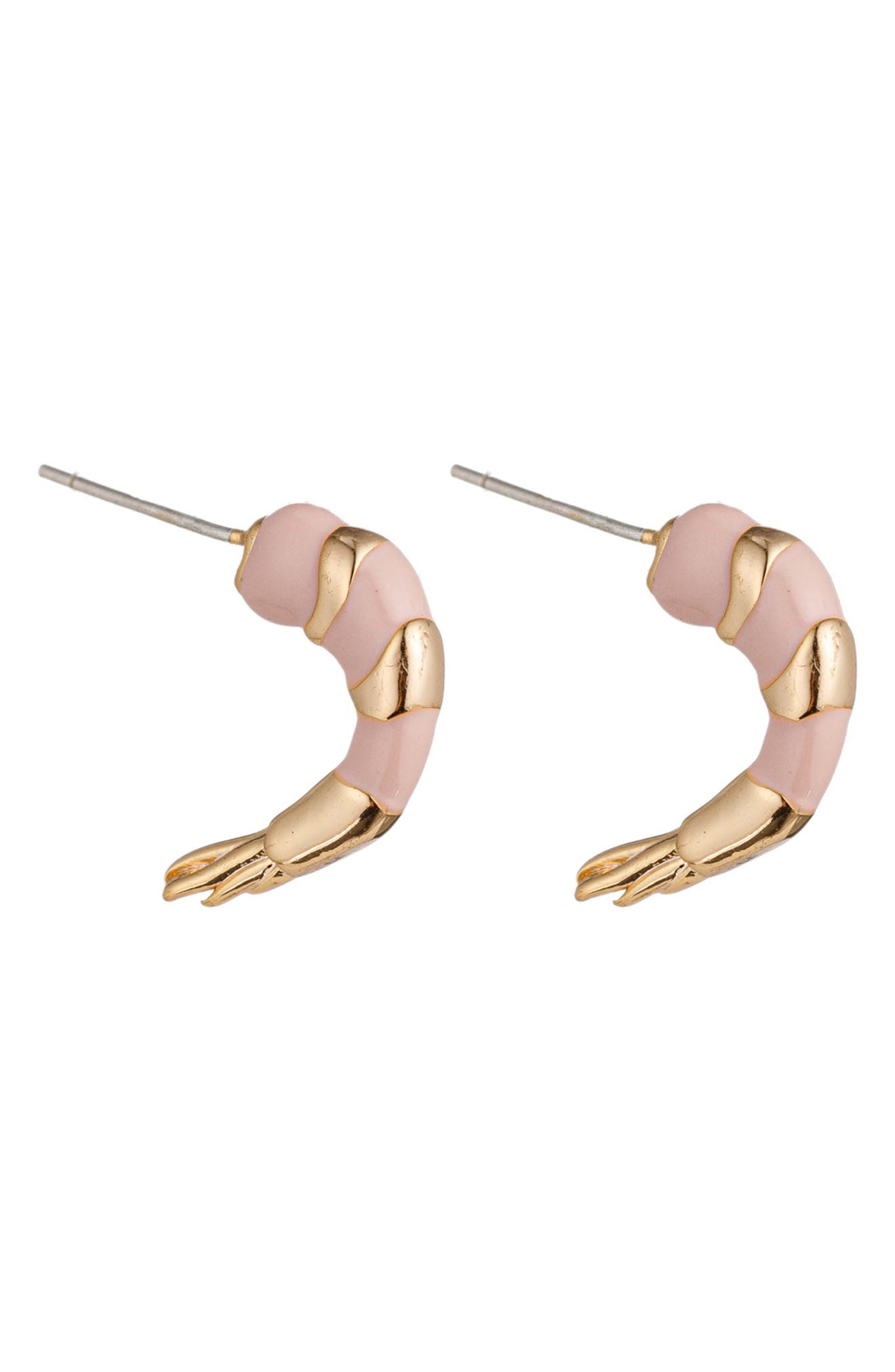 EYE CANDY LOS ANGELES Tiger Shrimp Enamel Stud Earrings