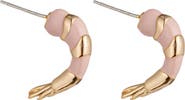 EYE CANDY LOS ANGELES Tiger Shrimp Enamel Stud Earrings