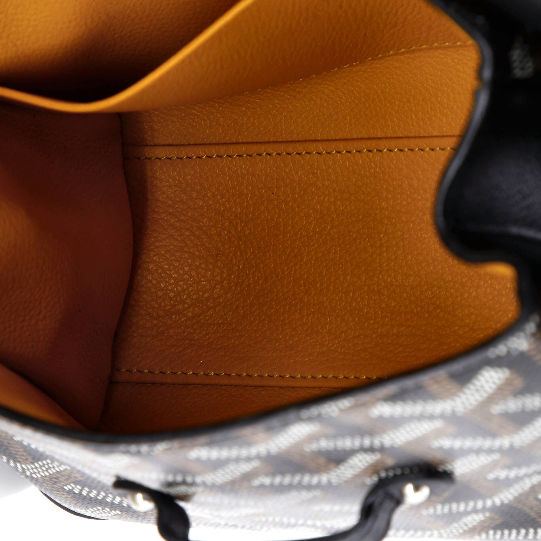 Pre-Owned Goyard Saigon Top Handle Bag Coated Canvas with Leather Mini, Alternate, color, 