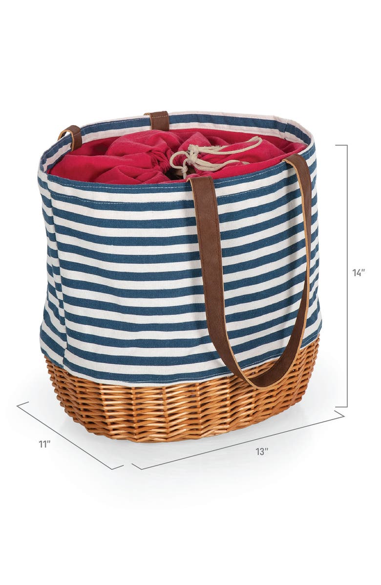 Picnic Time Coronado Basket Tote, Alternate, color, Blue