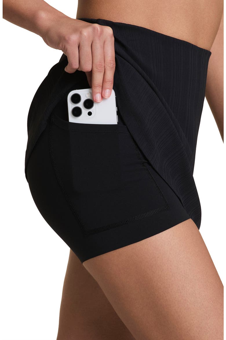 Booty Boost® Rib Skort, Alternate, color, VERY BLACK