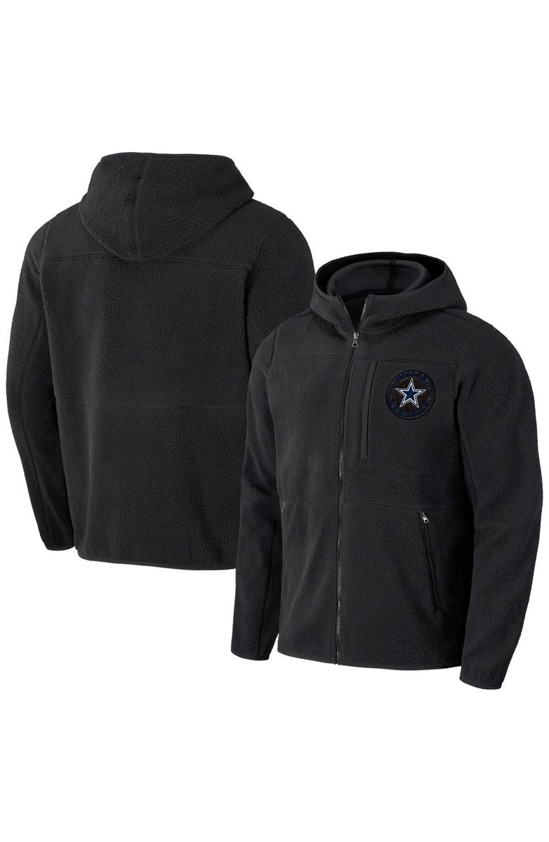NFL X DARIUS RUCKER Men's NFL x Darius Rucker Collection by Fanatics  Black Dallas Cowboys Sherpa Full-Zip Hoodie, Main, color, 