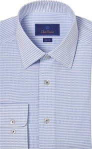 David Donahue Trim Fit Cotton Dress Shirt