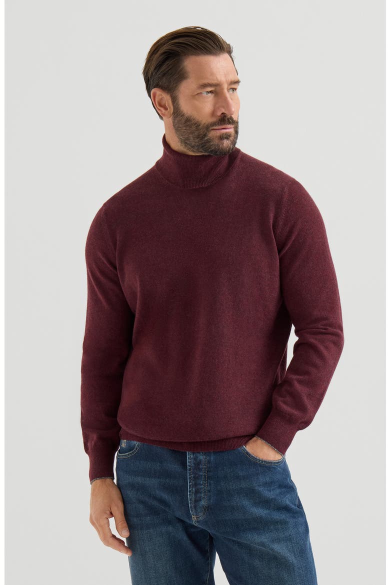 Mouliné cashmere turtleneck sweater, Main, color, Dark Grey