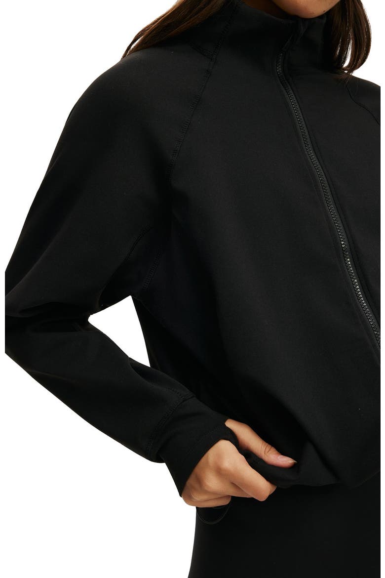 Women's Active Oversized Track Jacket, Alternate, color, Black