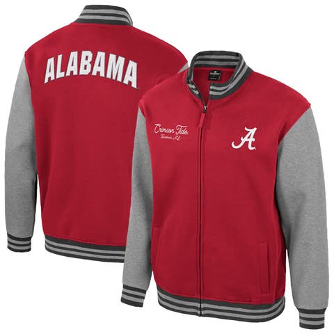 Men's Colosseum Crimson Alabama Crimson Tide Ambi-Turner Full-Zip Varsity Jacket