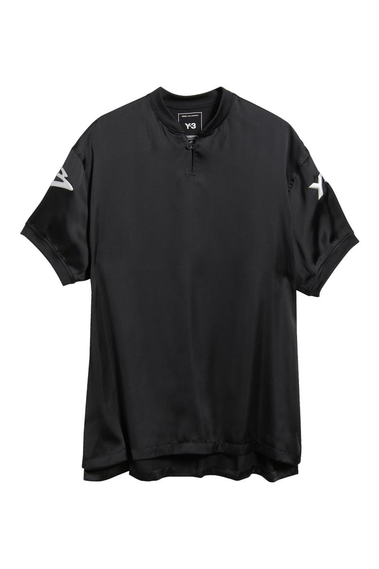 Liquid Logo Satin Jersey, Alternate, color, BLACK