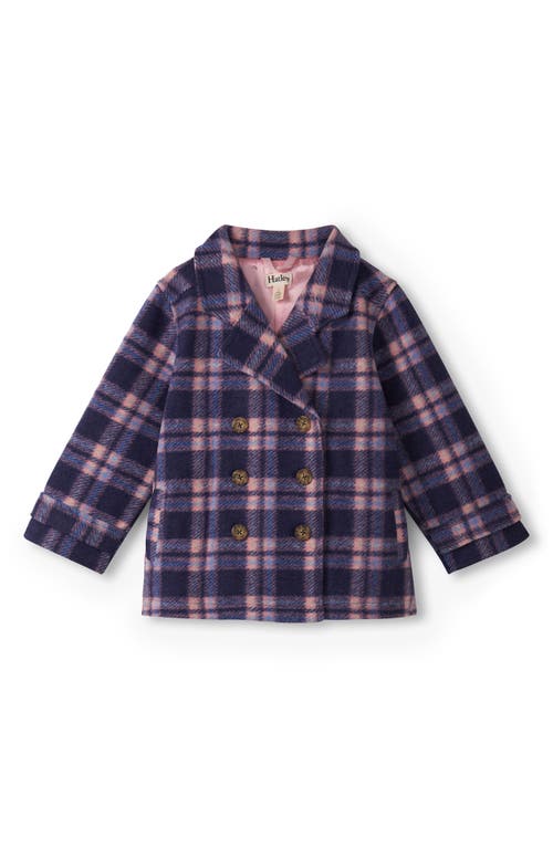 Hatley Kids' Plaid Peacoat In Multi