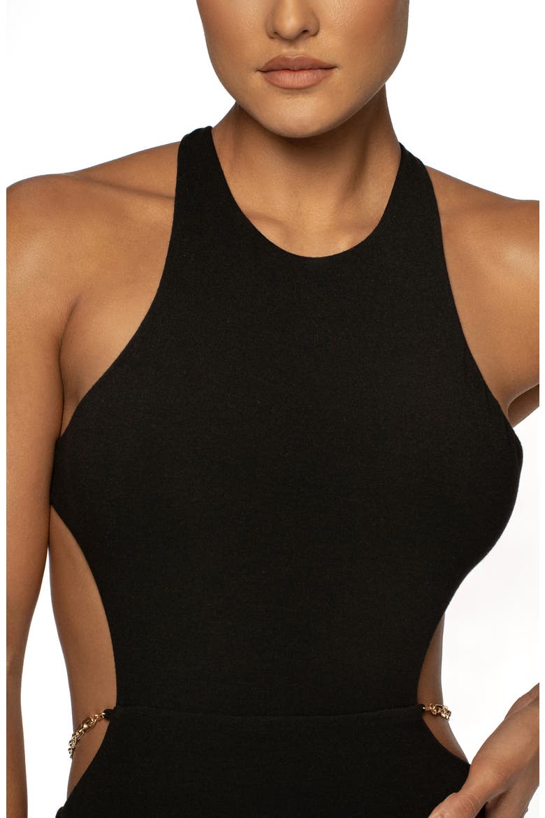 Empress Open Back Body-Con Midi Dress, Alternate, color, NOIR