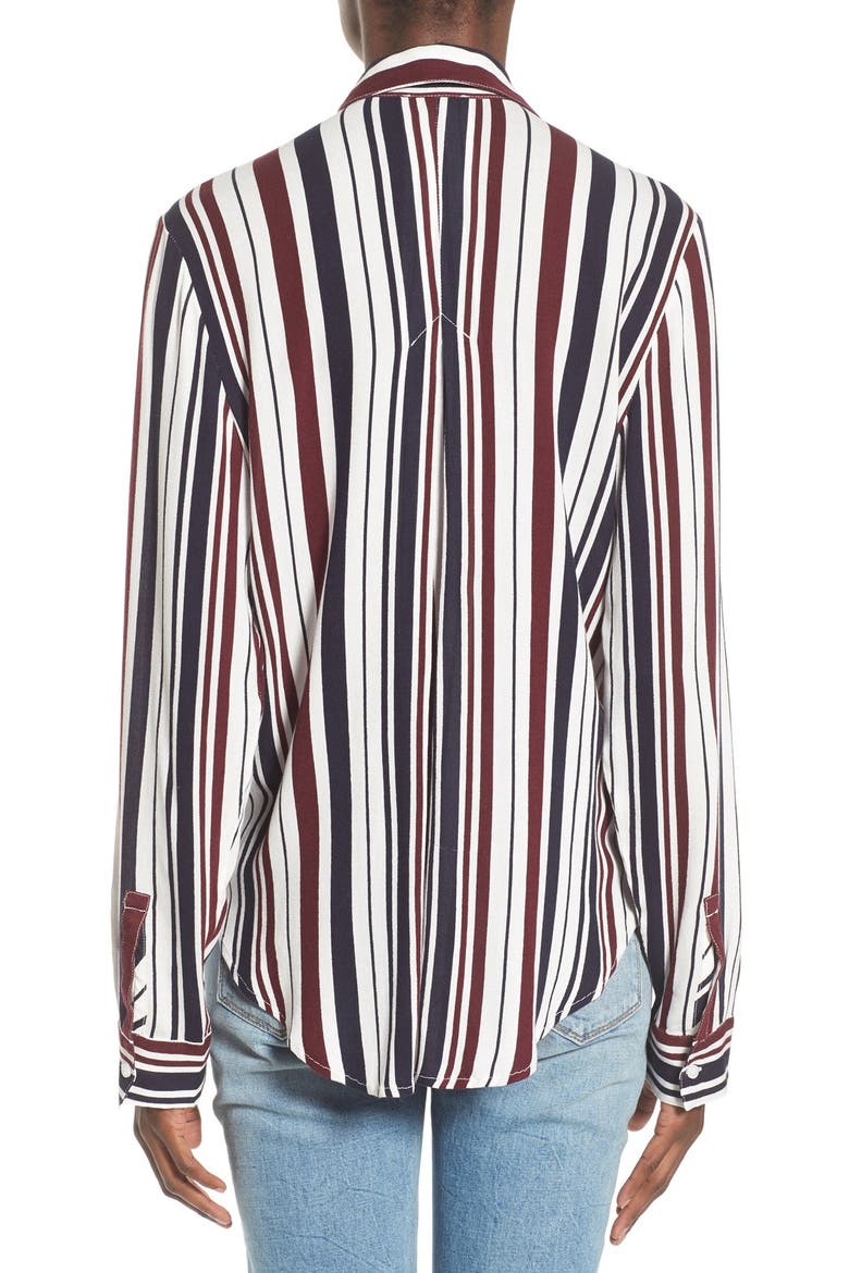Stripe Shirt, Alternate, color, BURGUNDY NAVY STRIPE