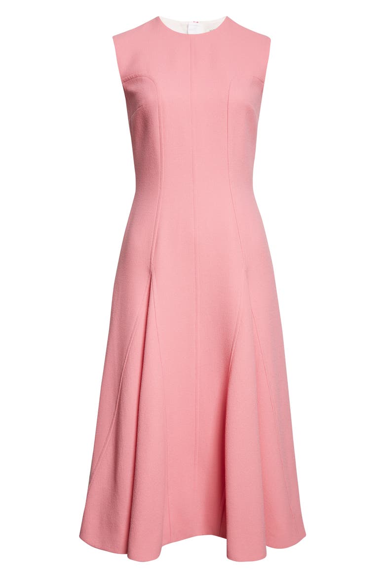 Benicia Wool Crepe Midi Dress, Alternate, color, PINK SORBET